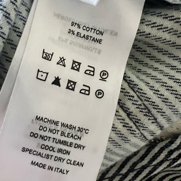 AlexaChung Blue White Stripe Zip Front Dungarees Overalls Size 27 - Picture 16 of 16